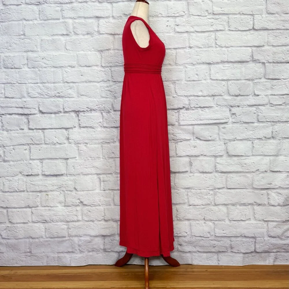 Max Studio Red Jersey Tiered Maxi Dress - Picture 3 of 6